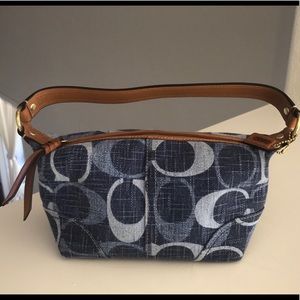 Coach denim bag with classic logo design